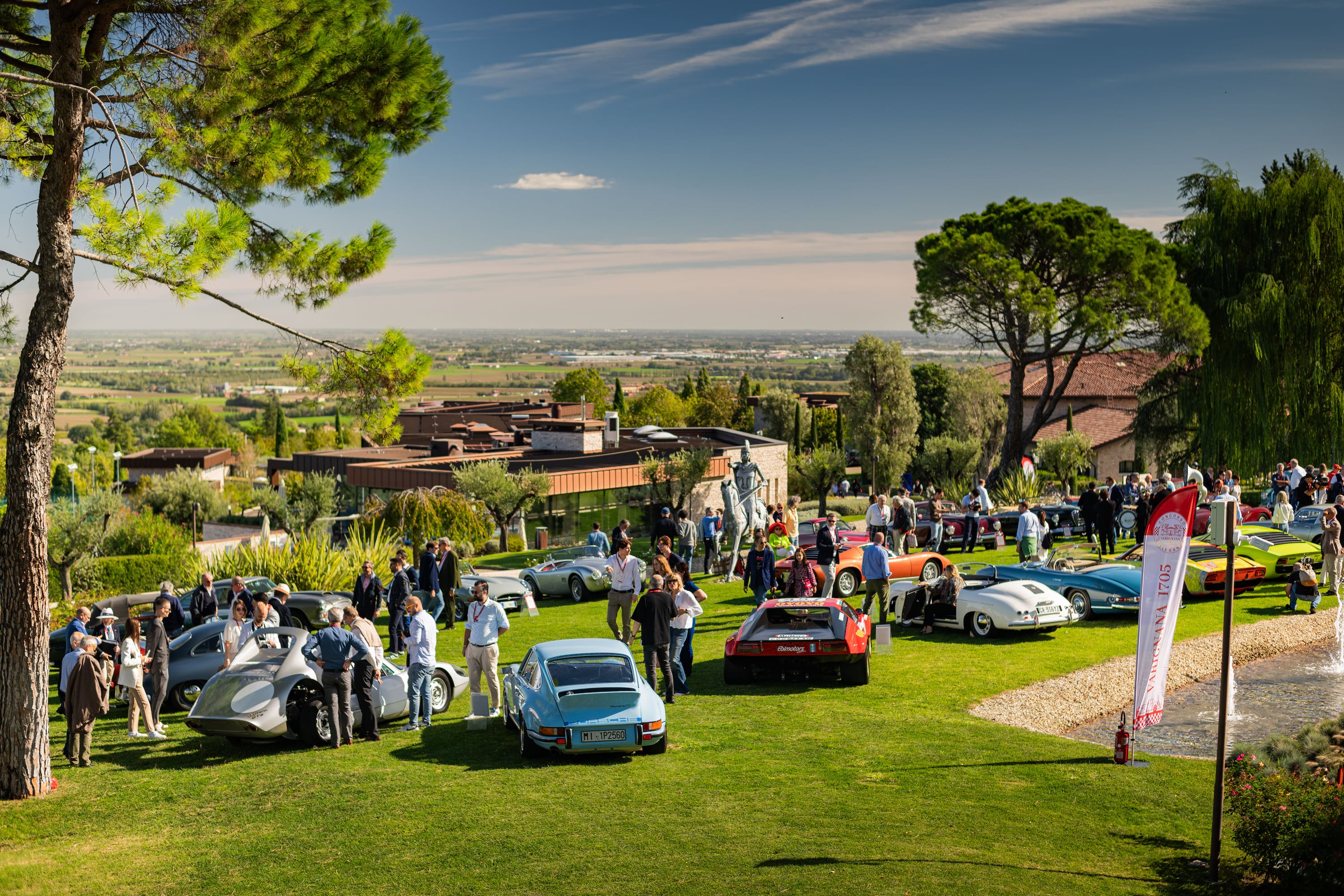 Classic luxury car gathering in Italy